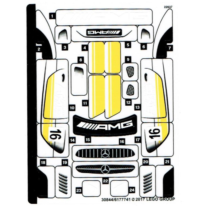LEGO Sticker Sheet for Set 75877 (30844)