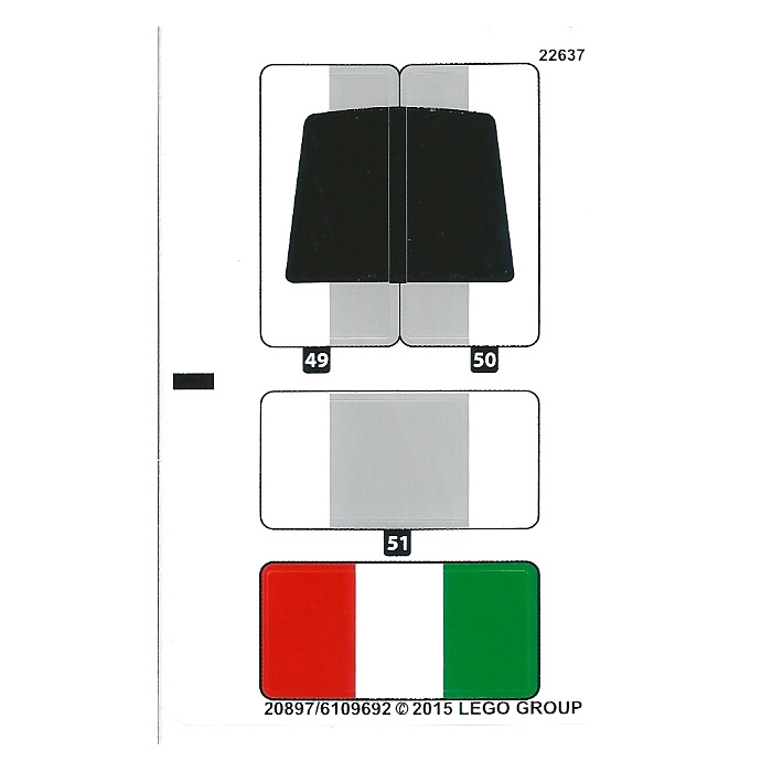 LEGO Sticker Sheet 3 for Set 75912 (20897)