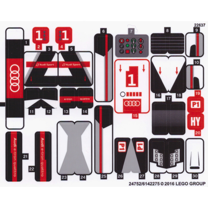 LEGO Sticker Sheet for Set 75872 (24752)