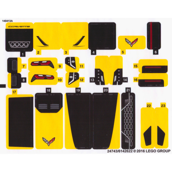 LEGO Sticker Sheet for Set 75870 (24743 / 24744)