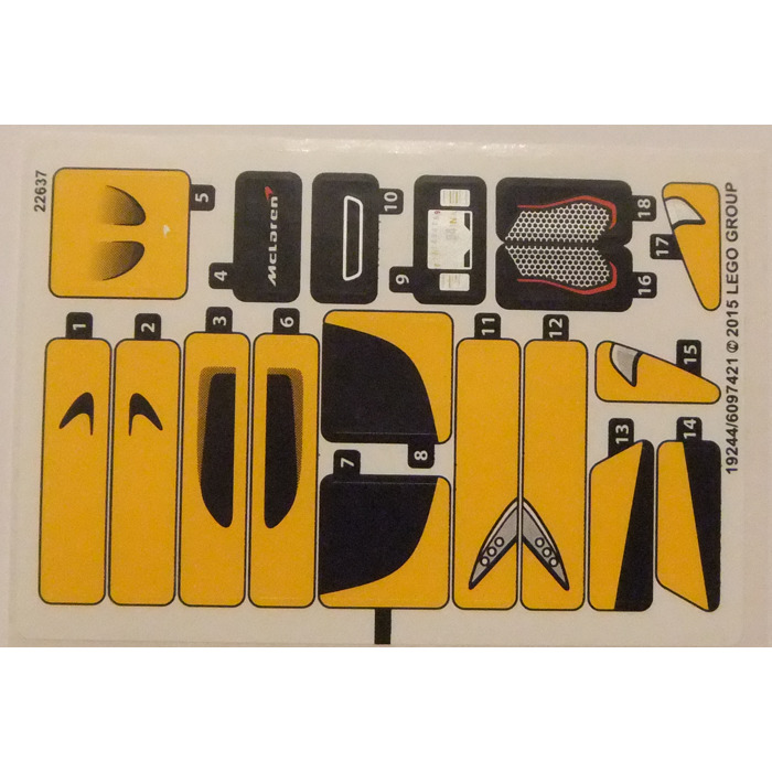 LEGO Sticker Sheet for Set 75909 (19244)
