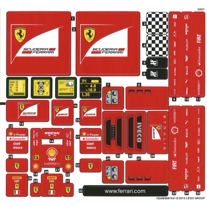 LEGO Sticker Sheet 1 for Set 75913 (19248)