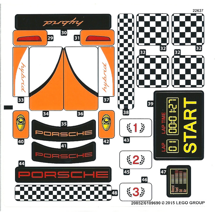 LEGO Sticker Sheet 2 for Set 75912 (20852)