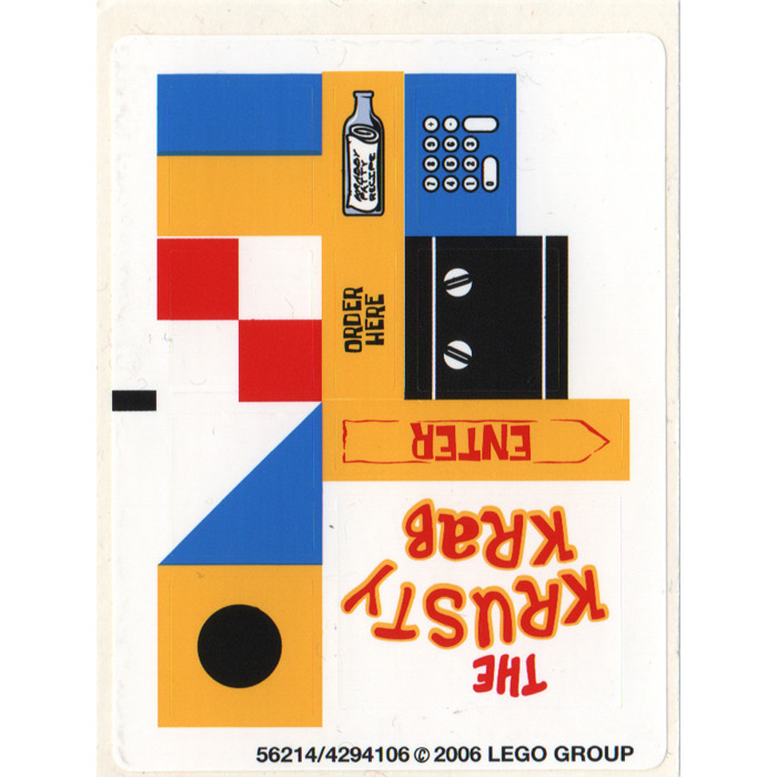 LEGO Sticker Sheet for Set 3825 (56214)