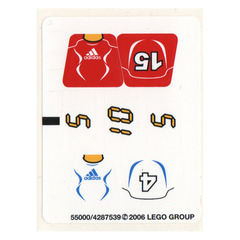 LEGO White Sticker Sheet for Set 3568 (55000)