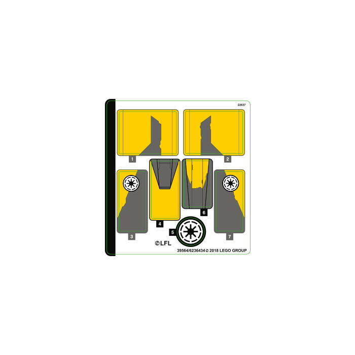 LEGO Sticker Sheet for Set 75214 (39564)