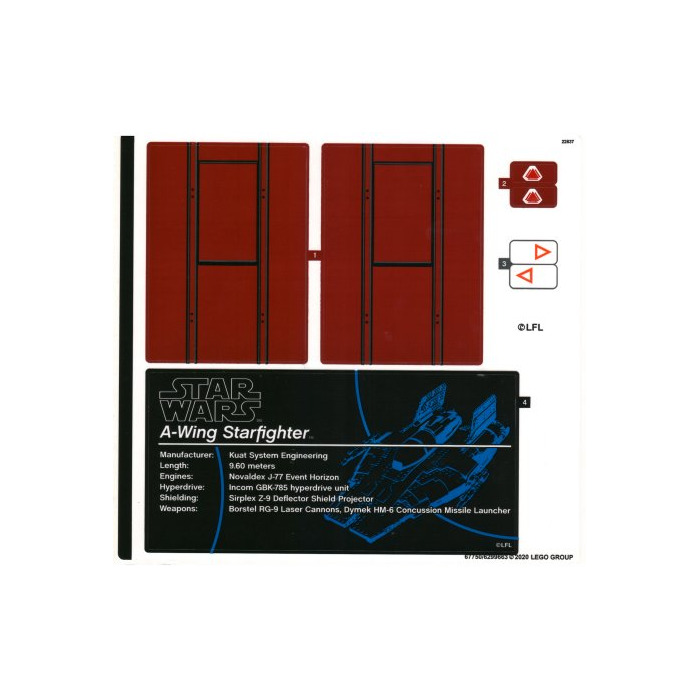 LEGO Sticker Sheet for Set 75275 (67750)
