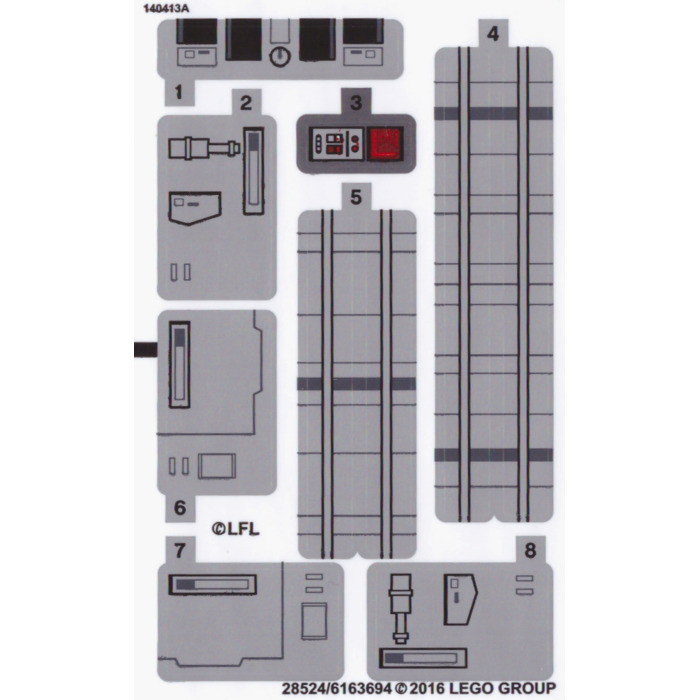 LEGO Sticker Sheet for Set 75154 (28524 / 28526)