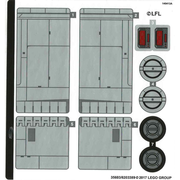 LEGO Sticker Sheet for Set 75188 (35603)