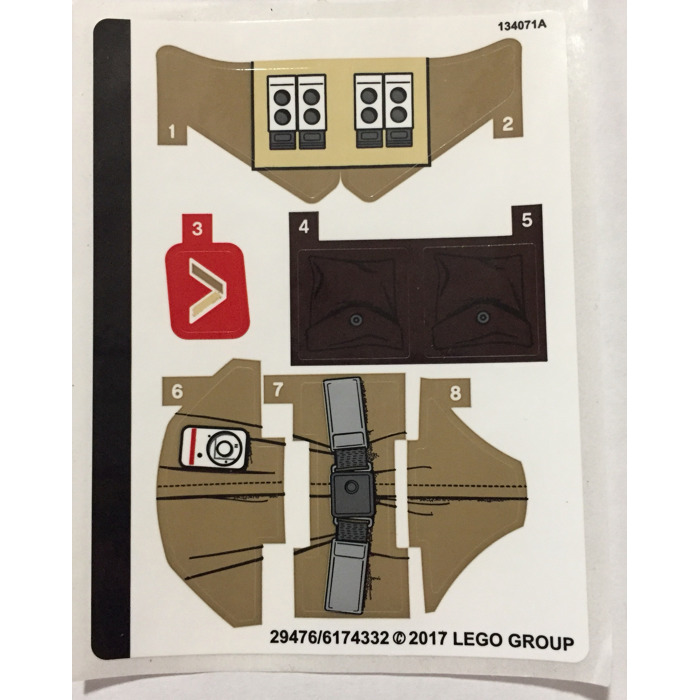 LEGO Sticker Sheet for Set 75525 (29476)