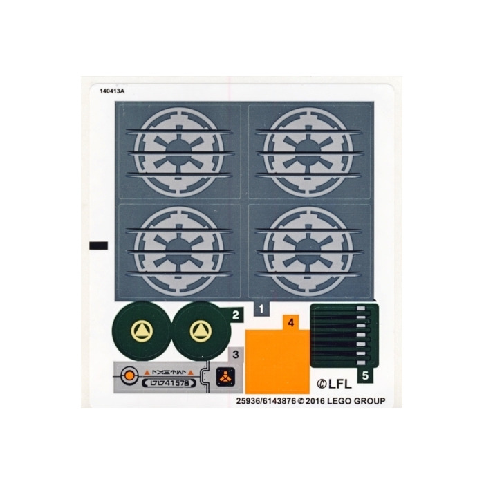 LEGO Sticker Sheet for Set 75141 (25936 / 25937)
