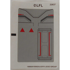 LEGO White Sticker Sheet for Set 75082 (19666)