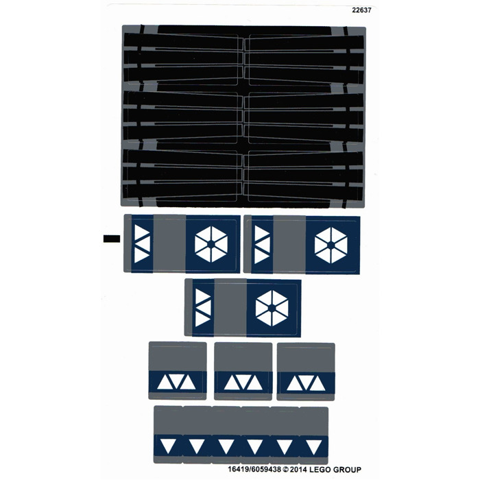 LEGO White Sticker Sheet for Set 75044 (16419)