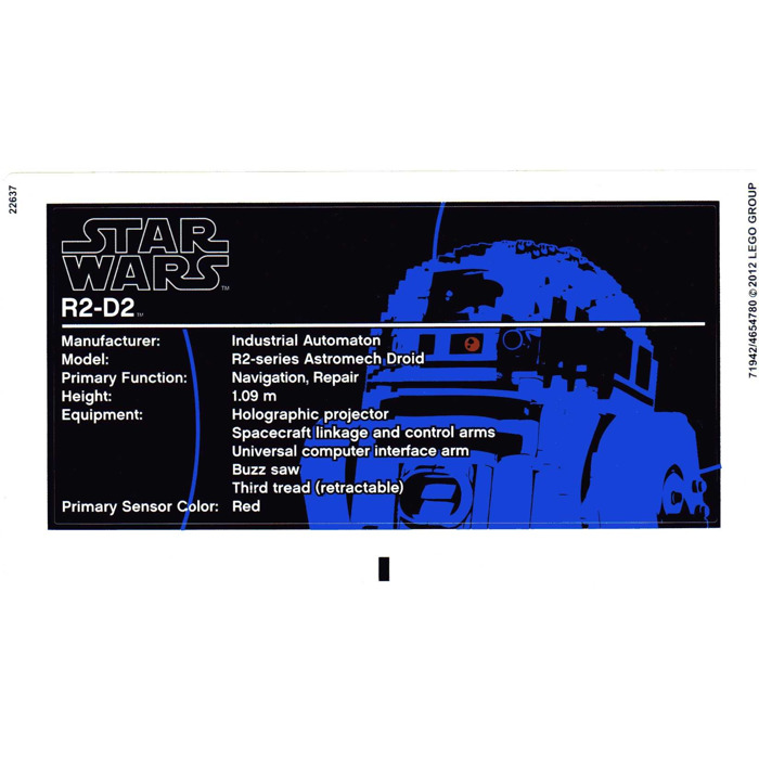 LEGO White Sticker Sheet for Set 10225 (71942)