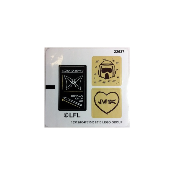 LEGO White Sticker Sheet for Set 10236 (15312)