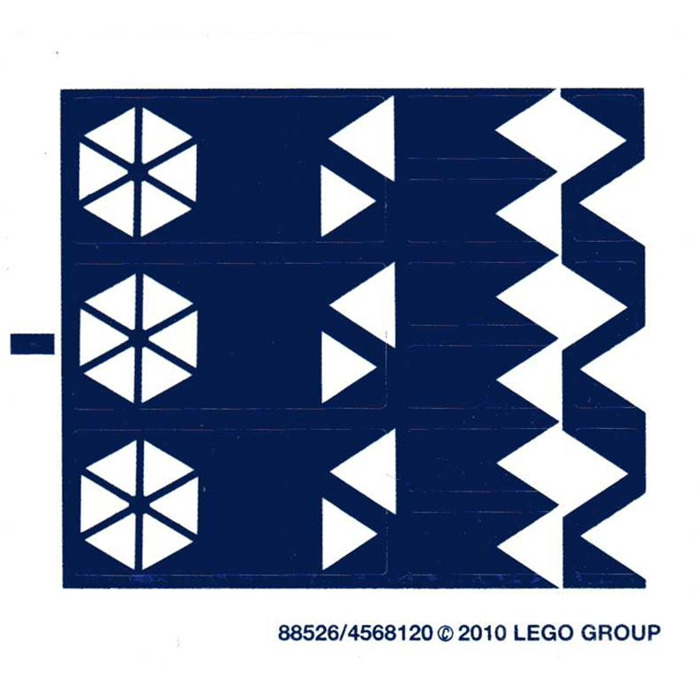 LEGO White Sticker Sheet for Set 8086 (88526)