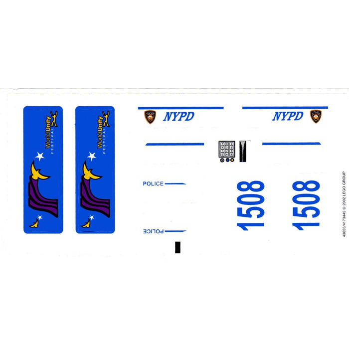 LEGO Sticker Sheet for Set 1376 (43655)