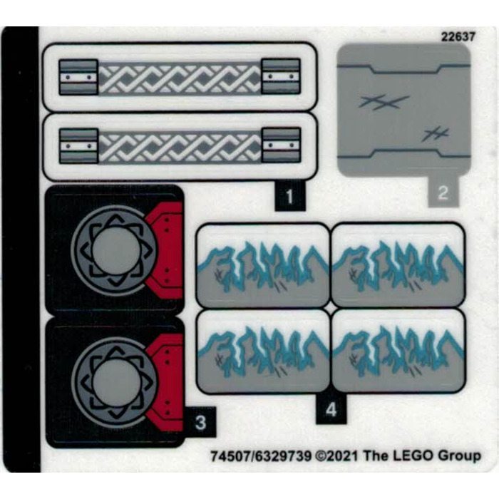 LEGO Sticker Sheet for Set 76169 (74507)