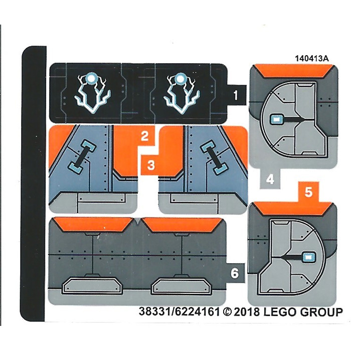LEGO Sticker Sheet for Set 76102 (38331)