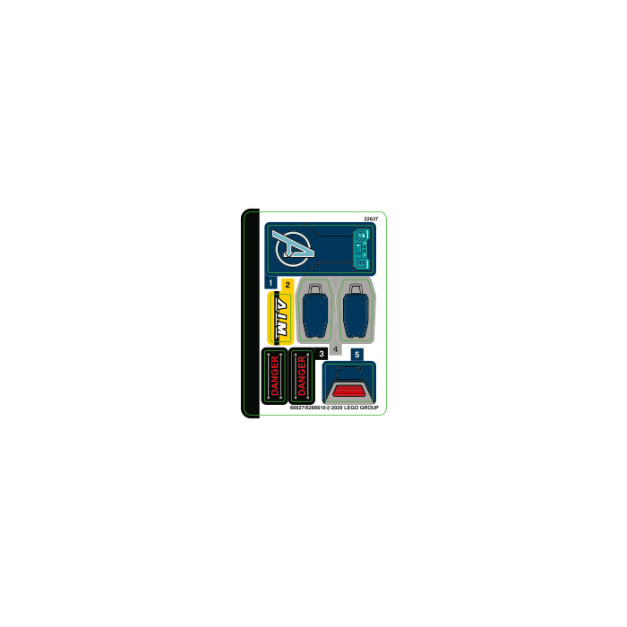 LEGO Sticker Sheet for Set 76142 (66627)