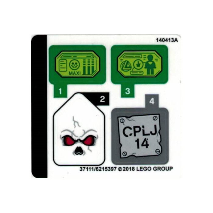 LEGO Sticker Sheet for Set 76096 (37111)