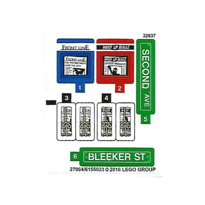 LEGO Sticker Sheet for Set 76058 (27064 / 27065)