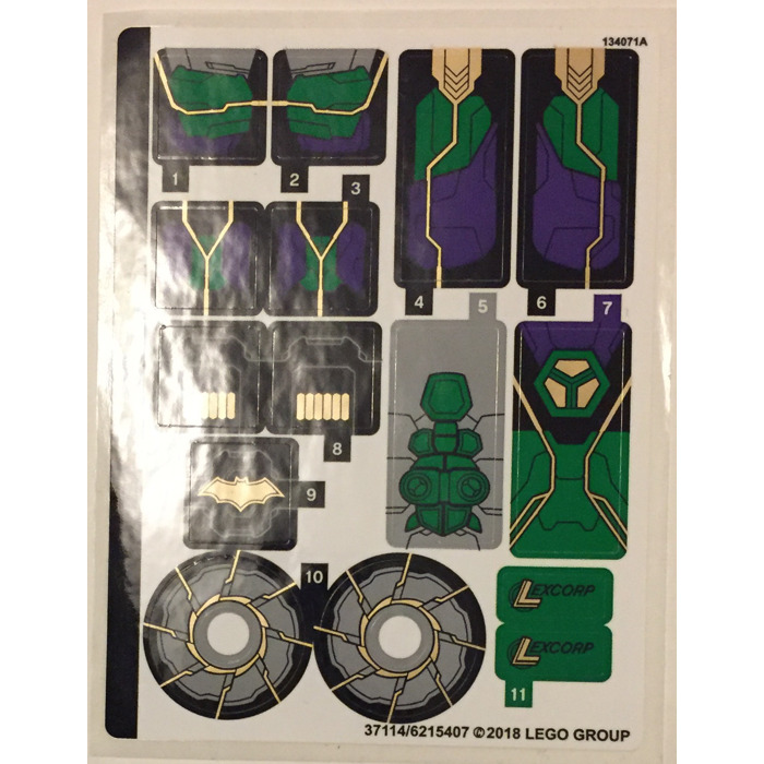 LEGO Sticker Sheet for Set 76097 (37114)