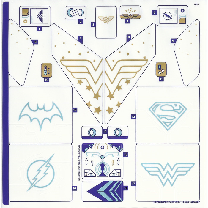 LEGO Sticker Sheet 1 for Set 41239 (33994)