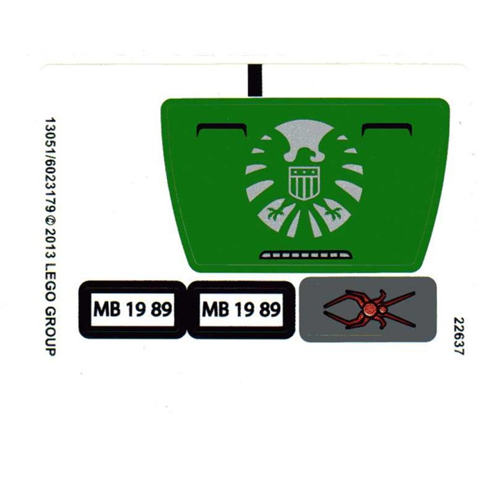 LEGO Sticker Sheet for Set 76004 (13051)