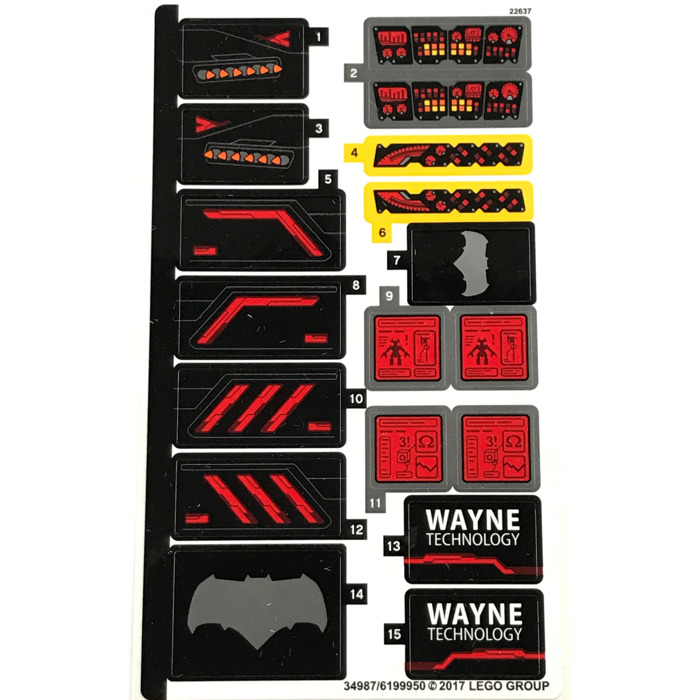 LEGO Sticker Sheet for Set 76087 (34987)