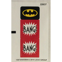 LEGO White Sticker Sheet for Set 76013 (15874)
