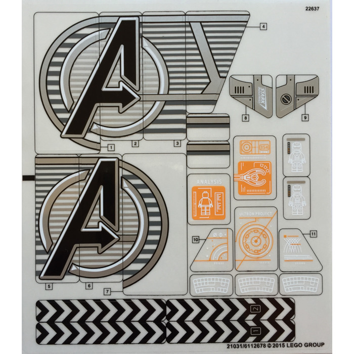LEGO Sticker Sheet for Set 76038 (21031)