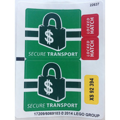 LEGO White Sticker Sheet for Set 76015 (17209 / 17754)