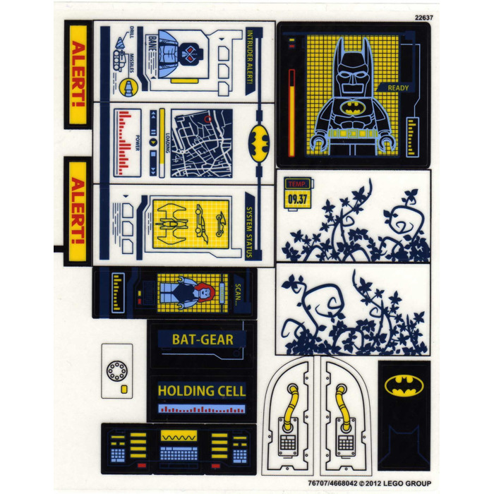 LEGO Sticker Sheet for Set 6860 (76707)