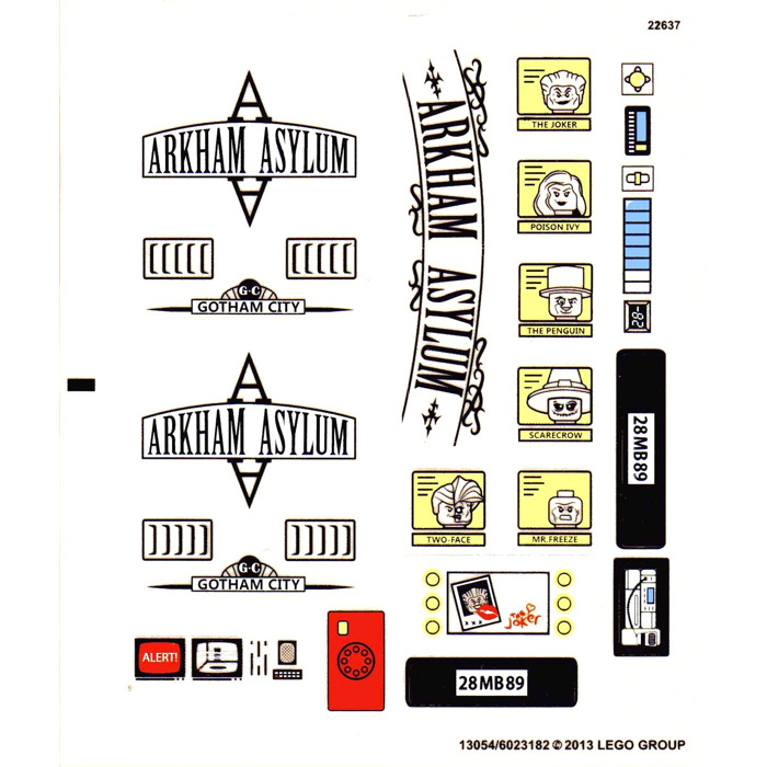 LEGO Transparent Sticker Sheet for Set 10937 (13054)