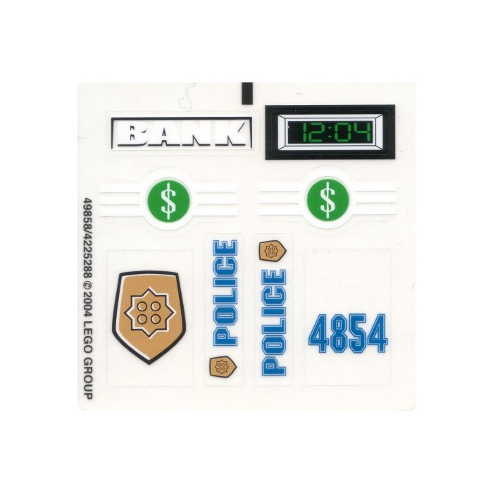 LEGO Sticker Sheet for Set 4854 (49858)