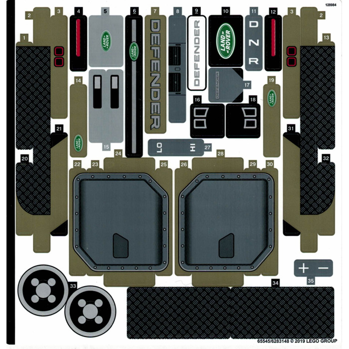 LEGO Sticker Sheet for Set 42110 (65545)