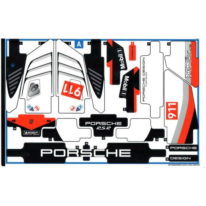 LEGO Sticker Sheet 1 for Set 42096 (49739)