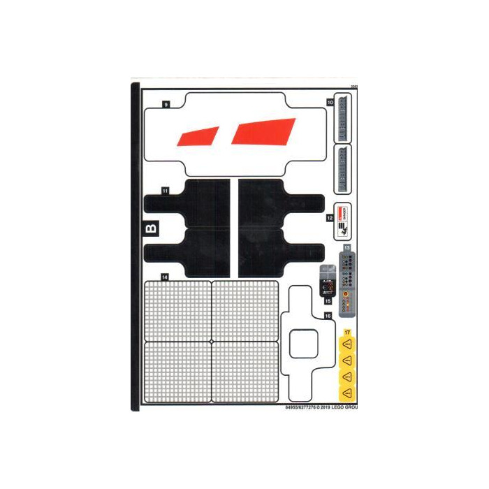 LEGO Sticker Sheet 2 for Set 42100 (64955)