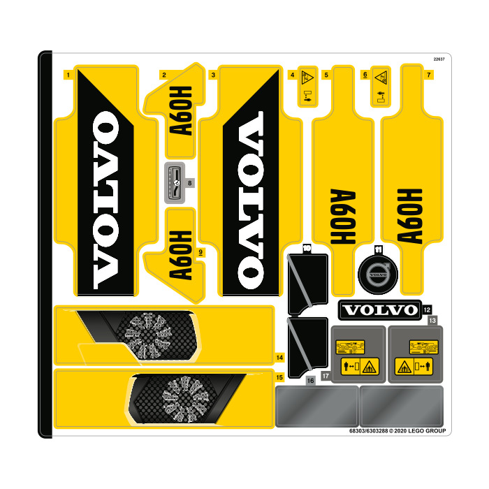 LEGO Sticker Sheet for Set 42114 (68303)