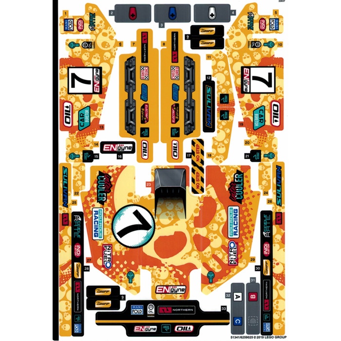LEGO Sticker Sheet for Set 42099 (51341)