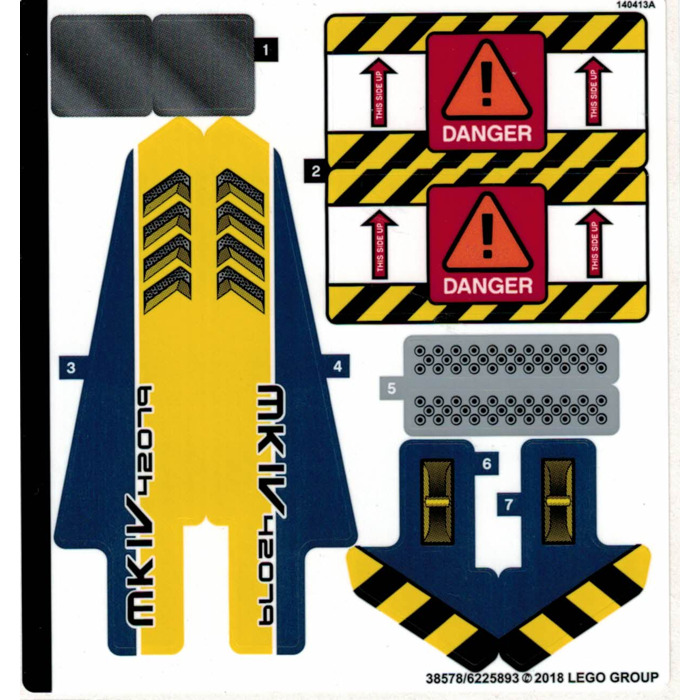 LEGO Sticker Sheet for Set 42079 (38578)