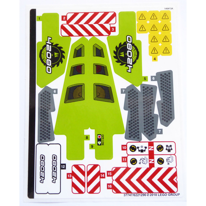 LEGO Sticker Sheet for Set 42080 (37747)