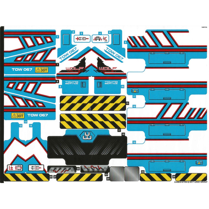 LEGO Sticker Sheet for Set 42070 (33496)