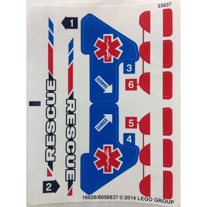 LEGO Sticker Sheet for Set 42020 (16026)