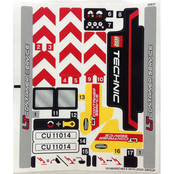 LEGO Sticker Sheet for Set 42024 (16148)