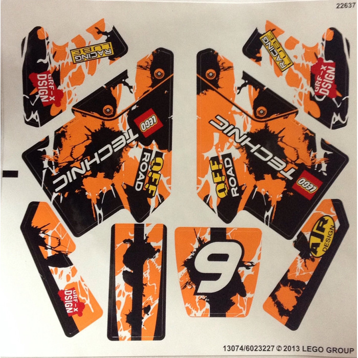 LEGO Sticker Sheet for Set 42007 (13074)