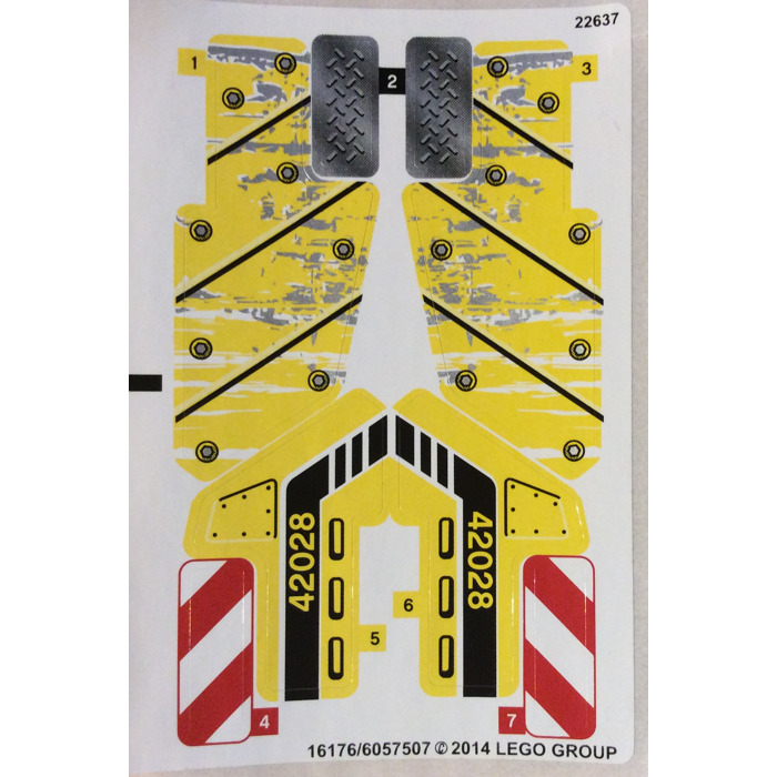 LEGO Sticker Sheet for Set 42028 (16176)