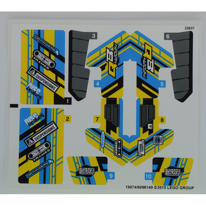 LEGO Sticker Sheet for Set 42034 (19074)