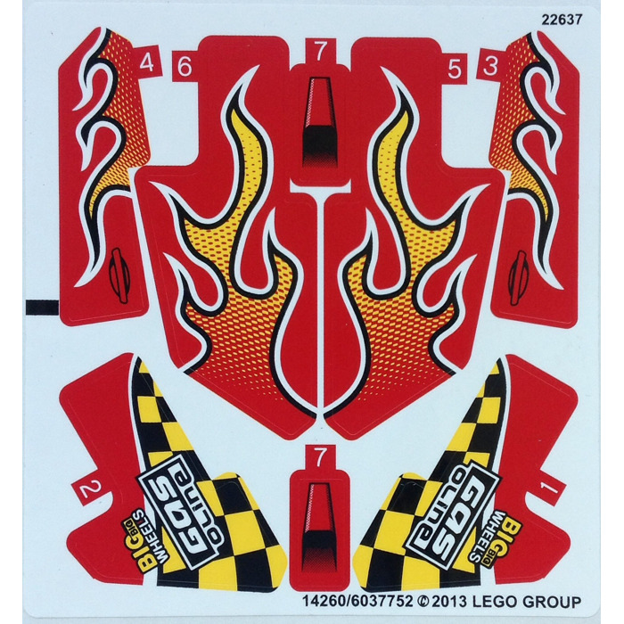 LEGO Sticker Sheet for Set 42005 (14260 / 15684)